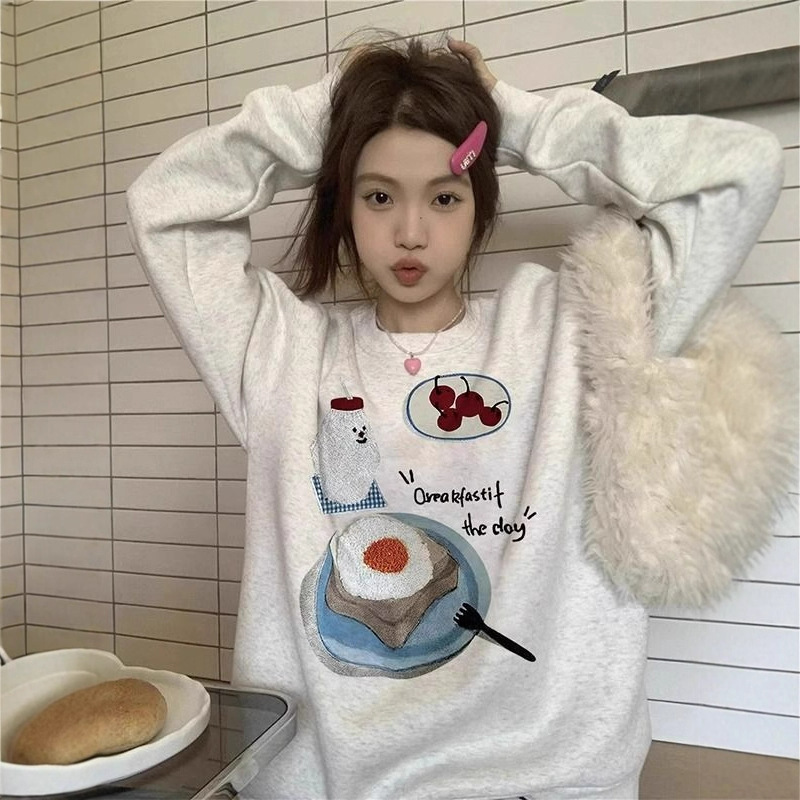 American Lazy-Style Crewneck Sweatshirt