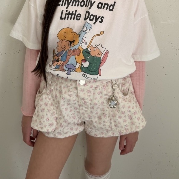 Ellymolly 碎花荷葉褲裙