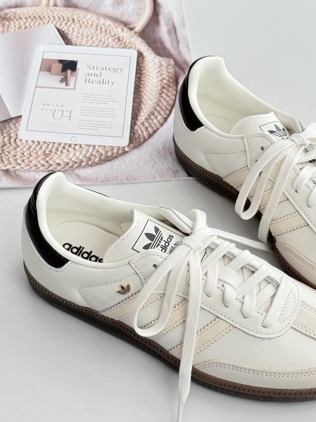 <心動淺春系🌸>ADIDAS originals SAMBA OG 奶油金標 新款