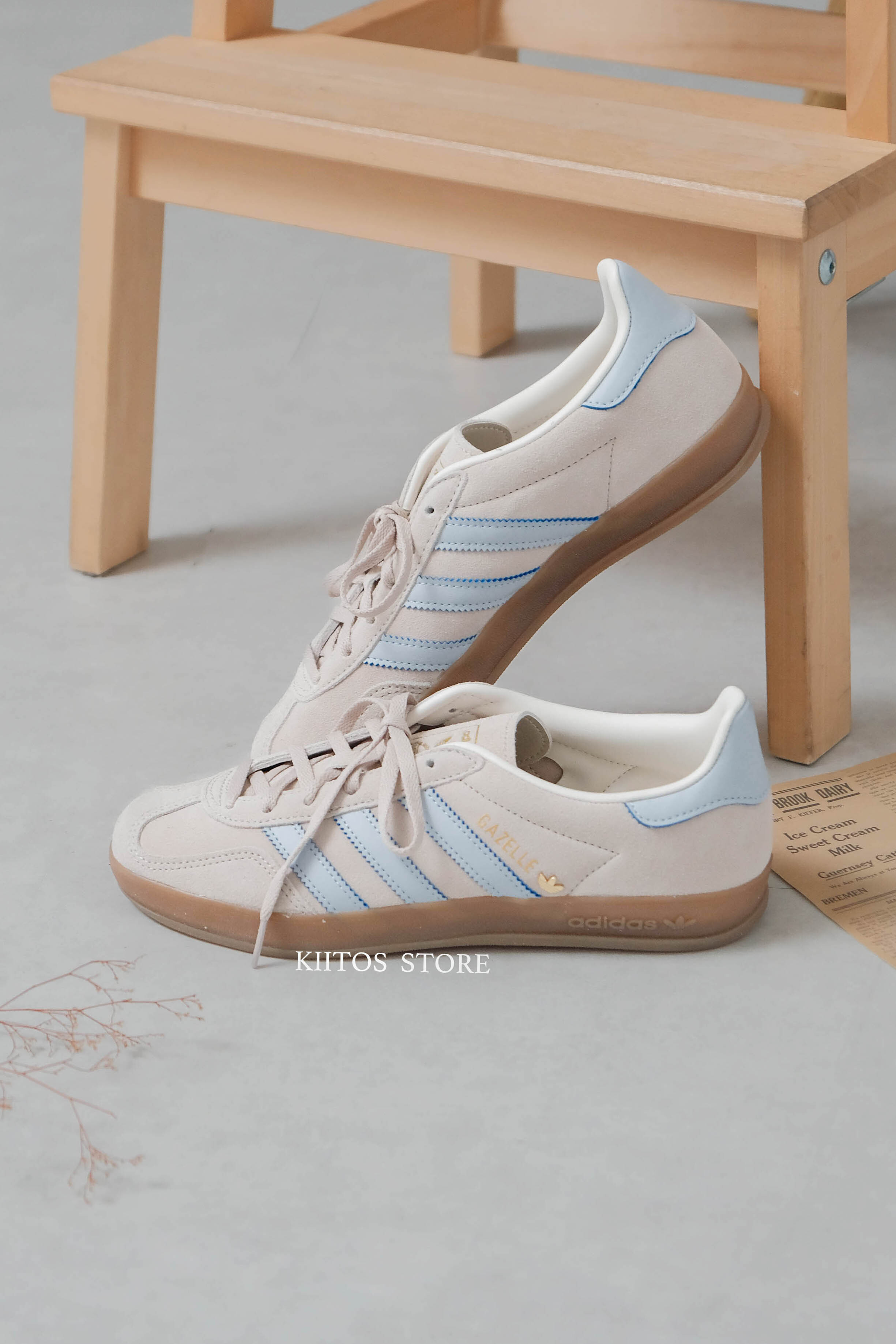 【預購】Adidas Gazelle Indoor 燕麥海鹽藍 奶油色 米色 寶寶藍 淡藍 焦糖底 女鞋 JR2432