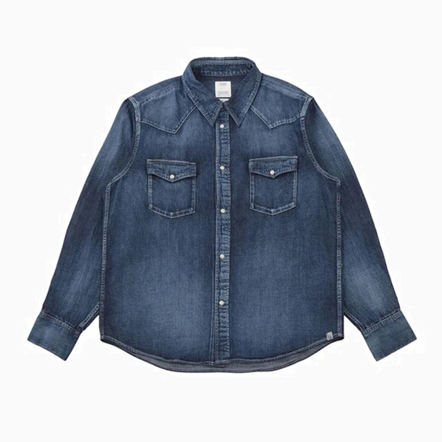 LAST PCS: VISVIM SOCIAL SCULPTURE SHIRT DMGD - INDIGO SIZE 2 PRE ORDER ITEM (預訂中)