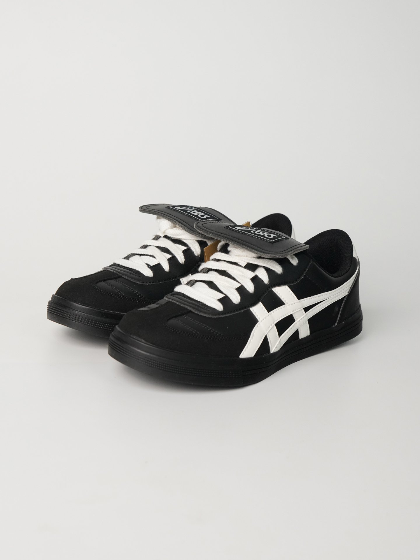 代購-ASICS Aaron 2.0 薄底 耐磨 低幫 板鞋 男女同款 黑色 1203A720-001