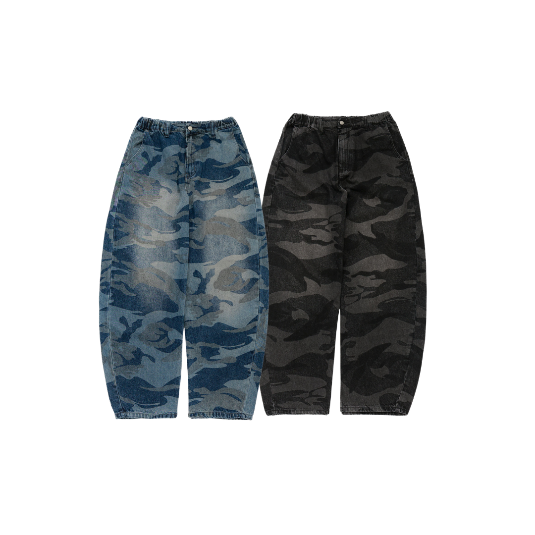 立體迷彩牛仔褲  Wide Denim LL-021