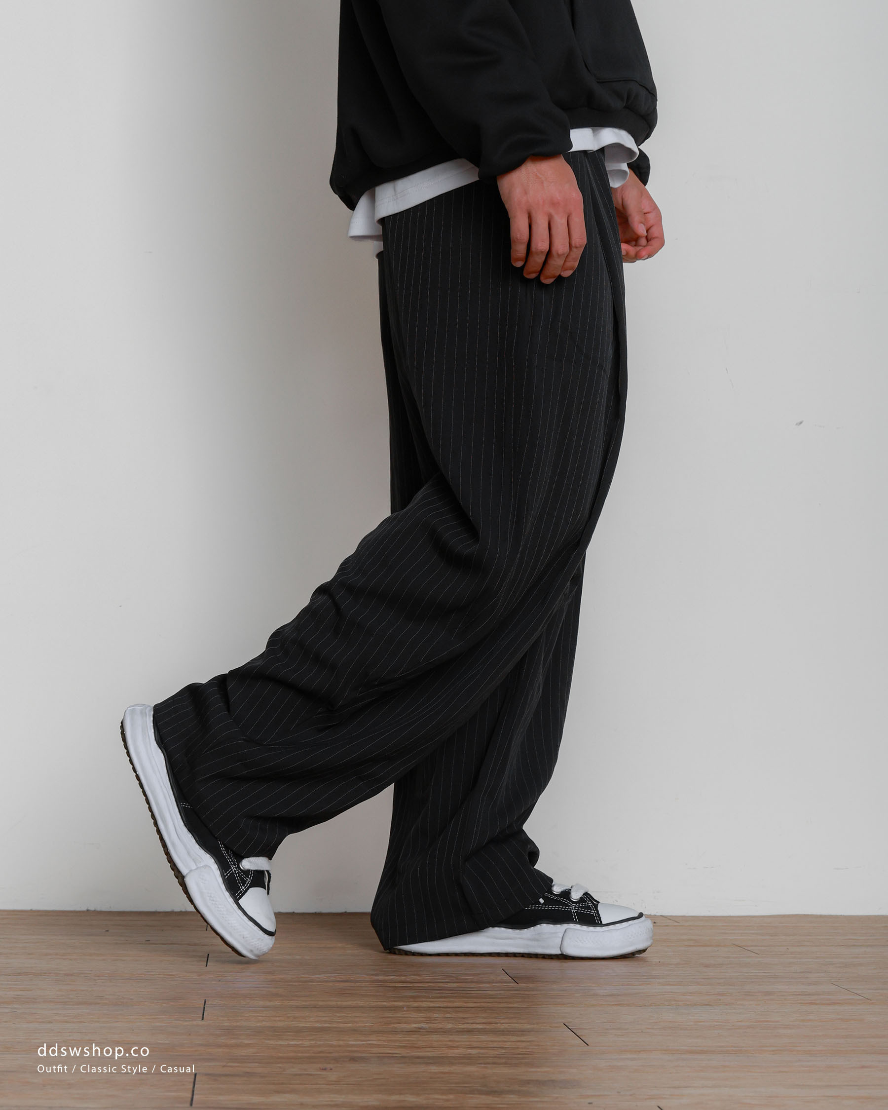 垂墜條紋西褲 Urban Slacks LL-020