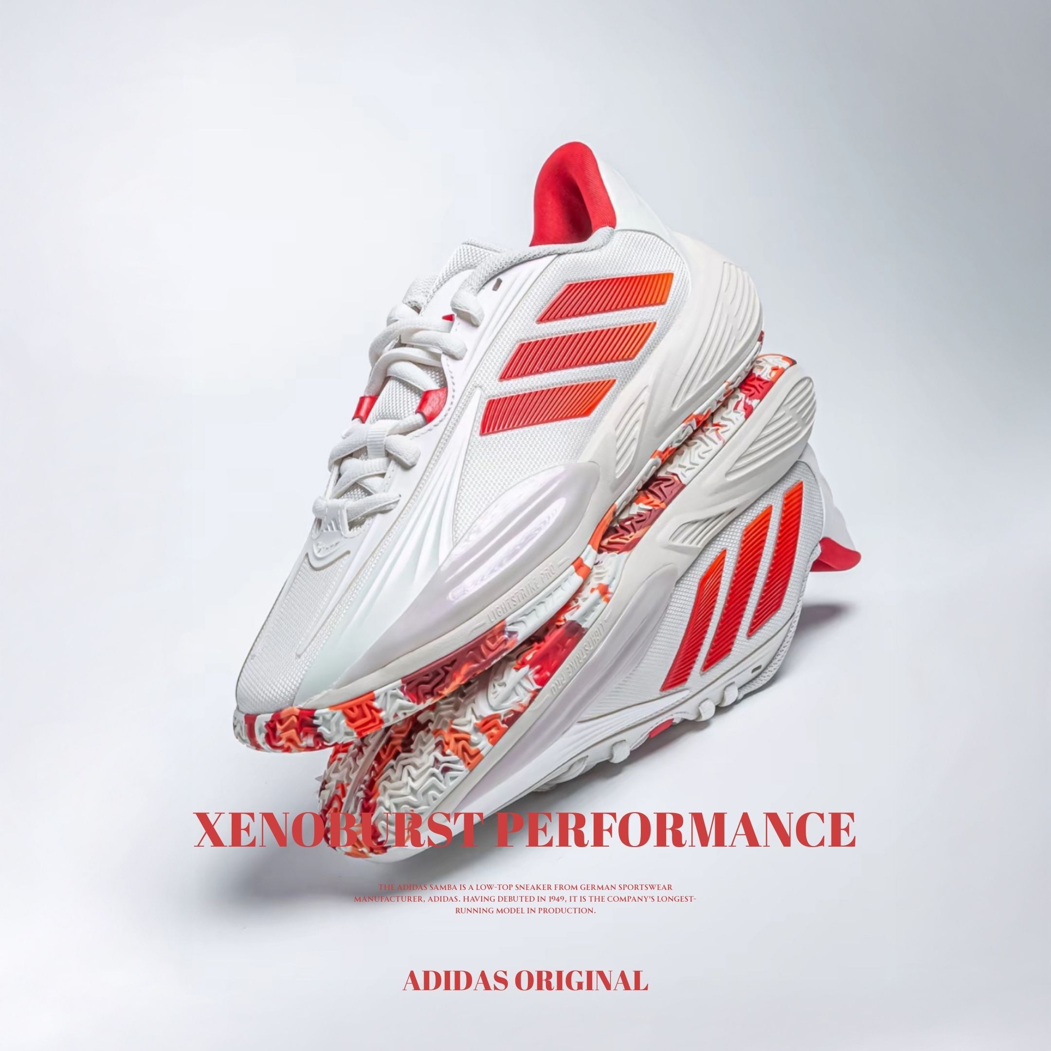 NICEDAY 代購 Adidas Xenoburst Performance 籃球鞋 實戰 白紅 紅白 紅 未來 KJ5975