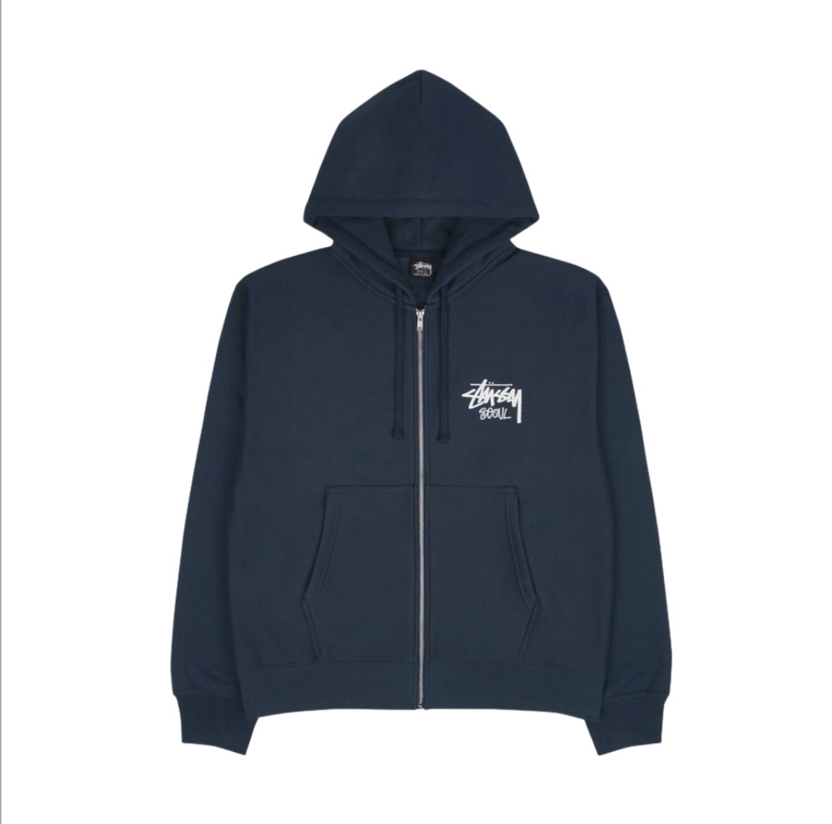 ［ Stussy ］Stock Seoul Zip Hood首爾限定 海軍藍
