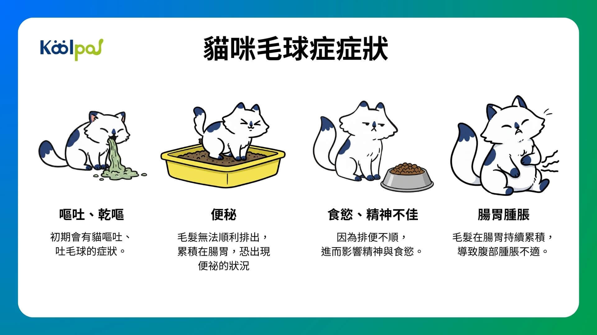 貓咪吐毛球症狀