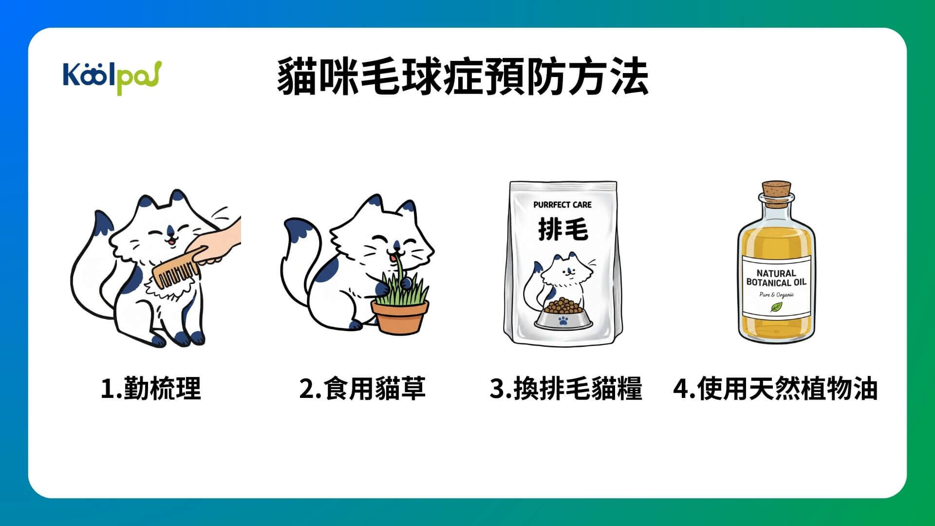 貓咪毛球症預防方法