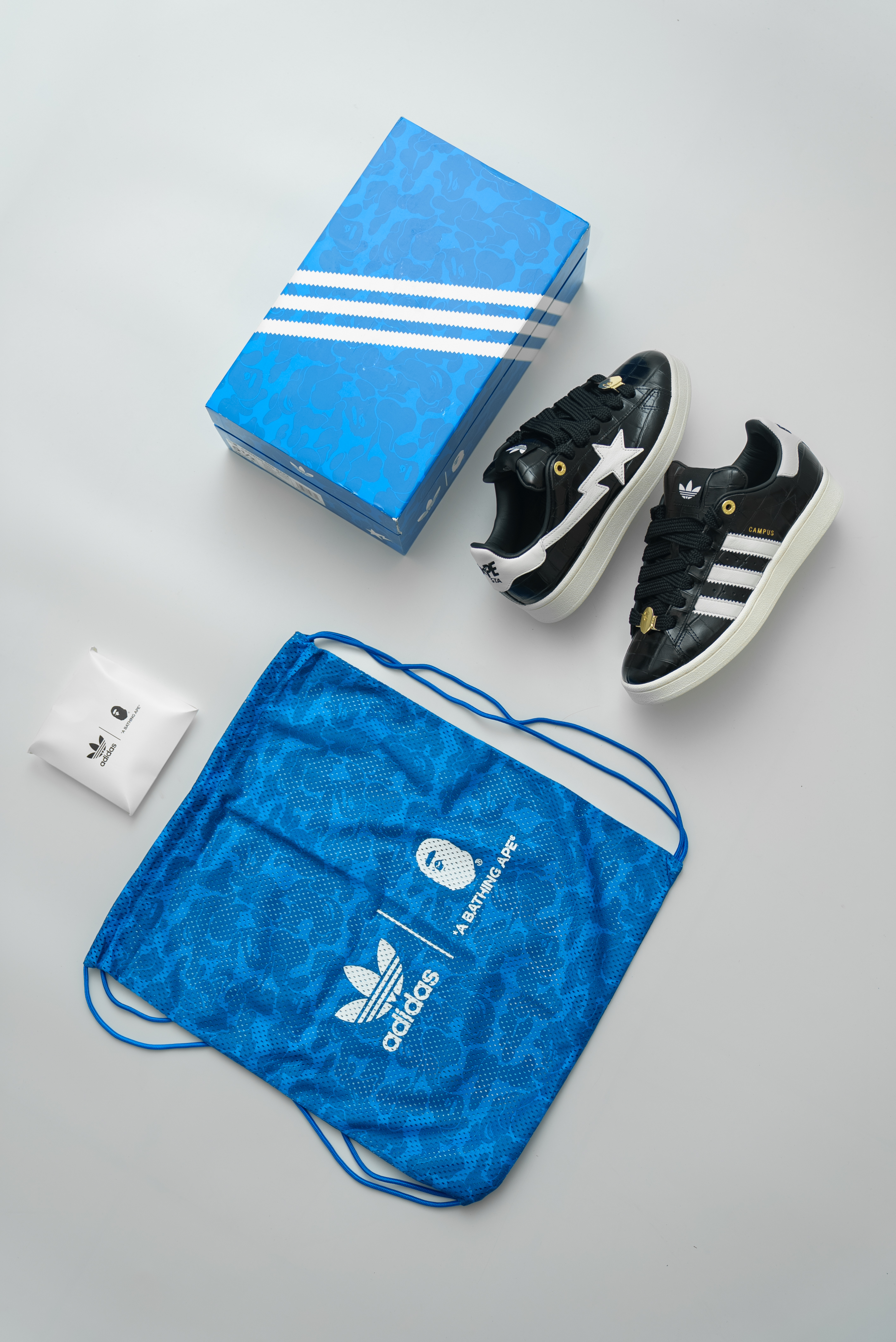 【Focus Store】預購 Bape x Adidas Originals Campus 00s "World Cup" 世界杯限定 聯名 鱷魚皮 黑白 KJ8851