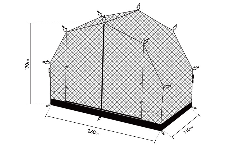 韓國JAKELAH J.tunnel 可延伸隧道基地帳/灰