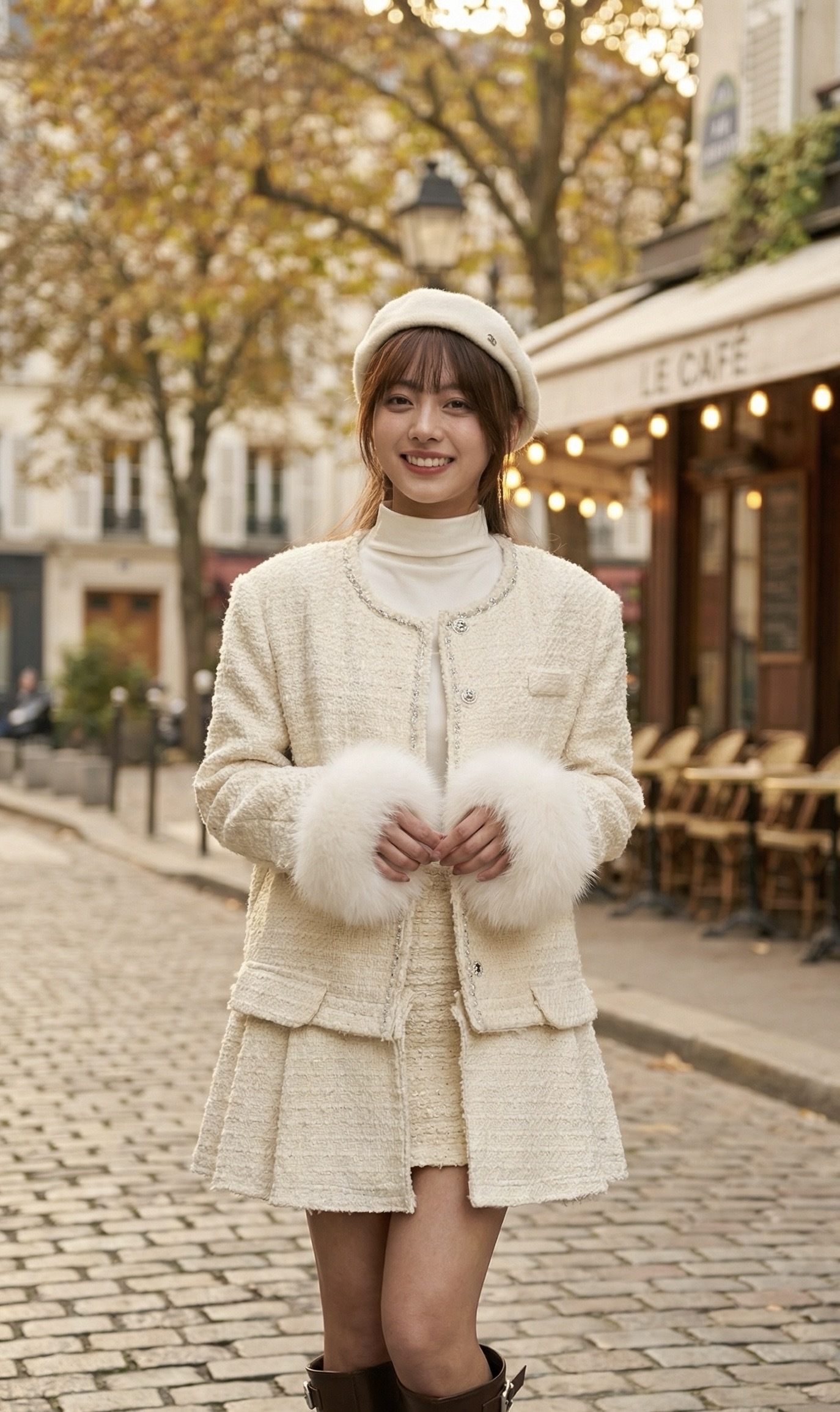 多穿法可拆設計小香風鋪棉外套