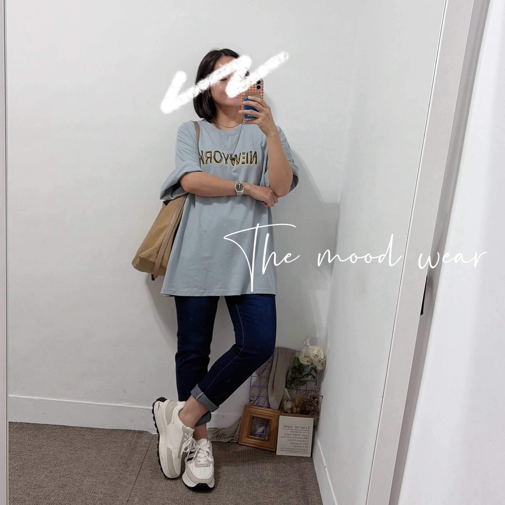 蓋屁股 寬鬆休閒美式字母短T(深灰/橘色/藍)