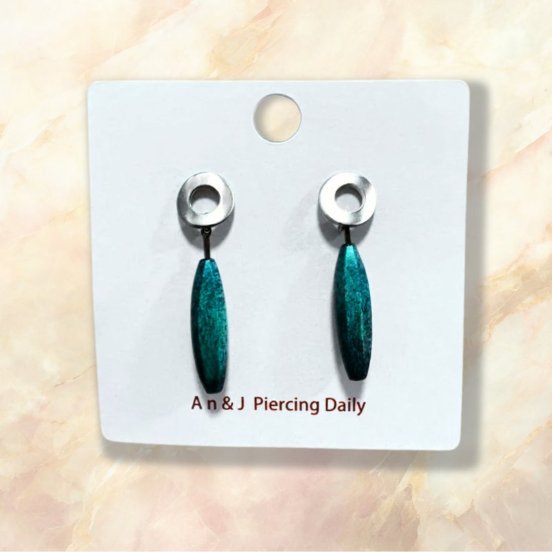 合金鋼針-霧銀圓框下綠木柱