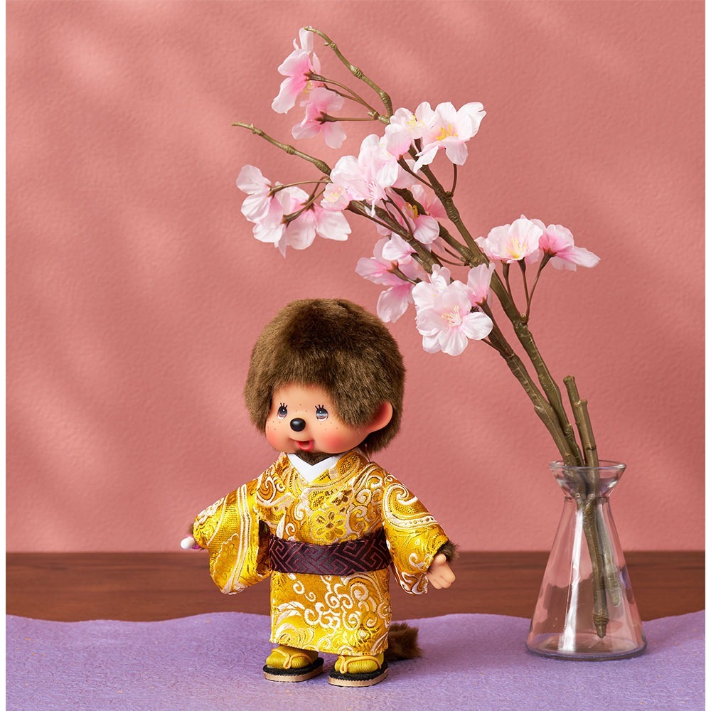預購┃Monchhichi 夢奇奇 蒙奇奇 和服 金色 娃娃 吊飾