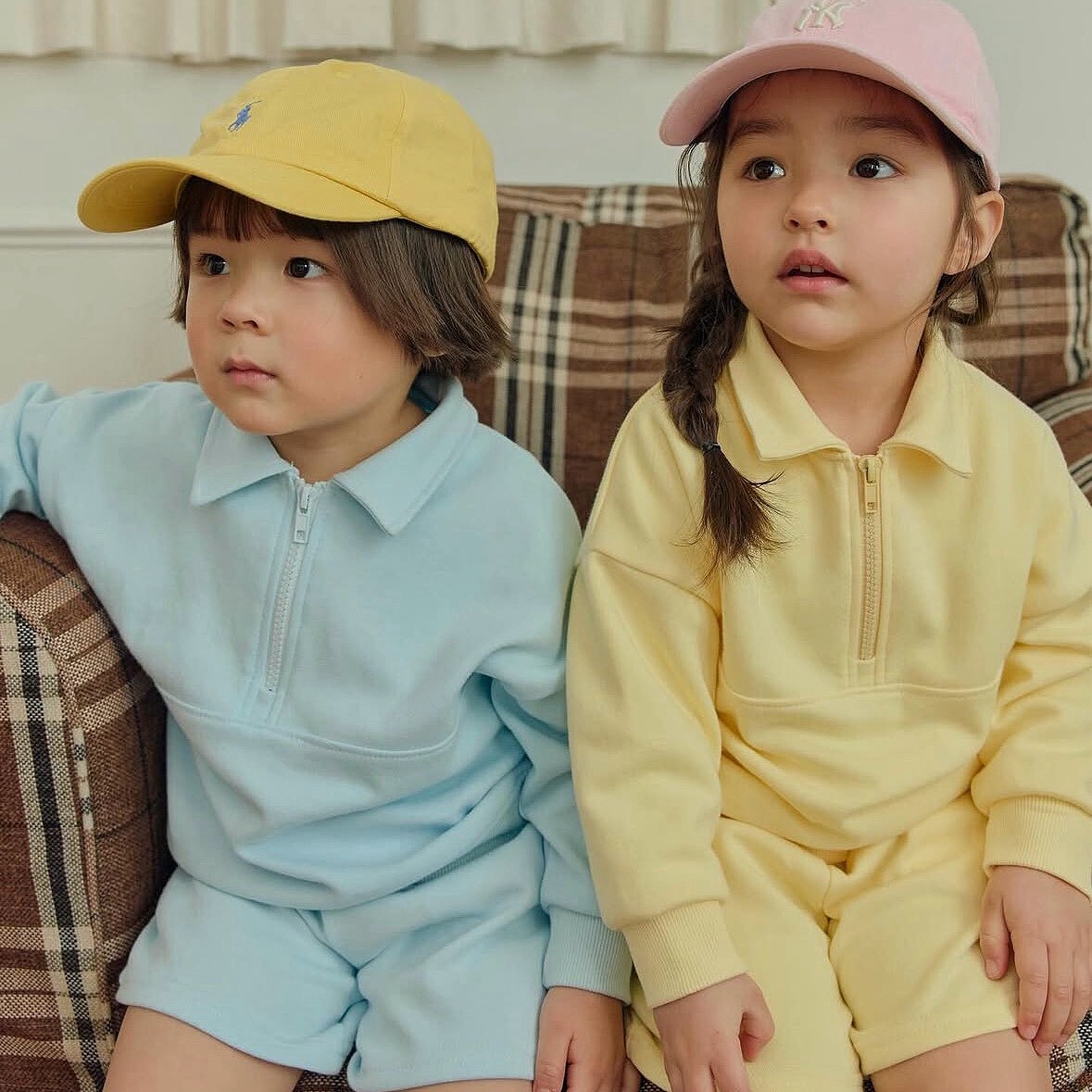 90-150 DB 半拉鍊短褲套裝 4色