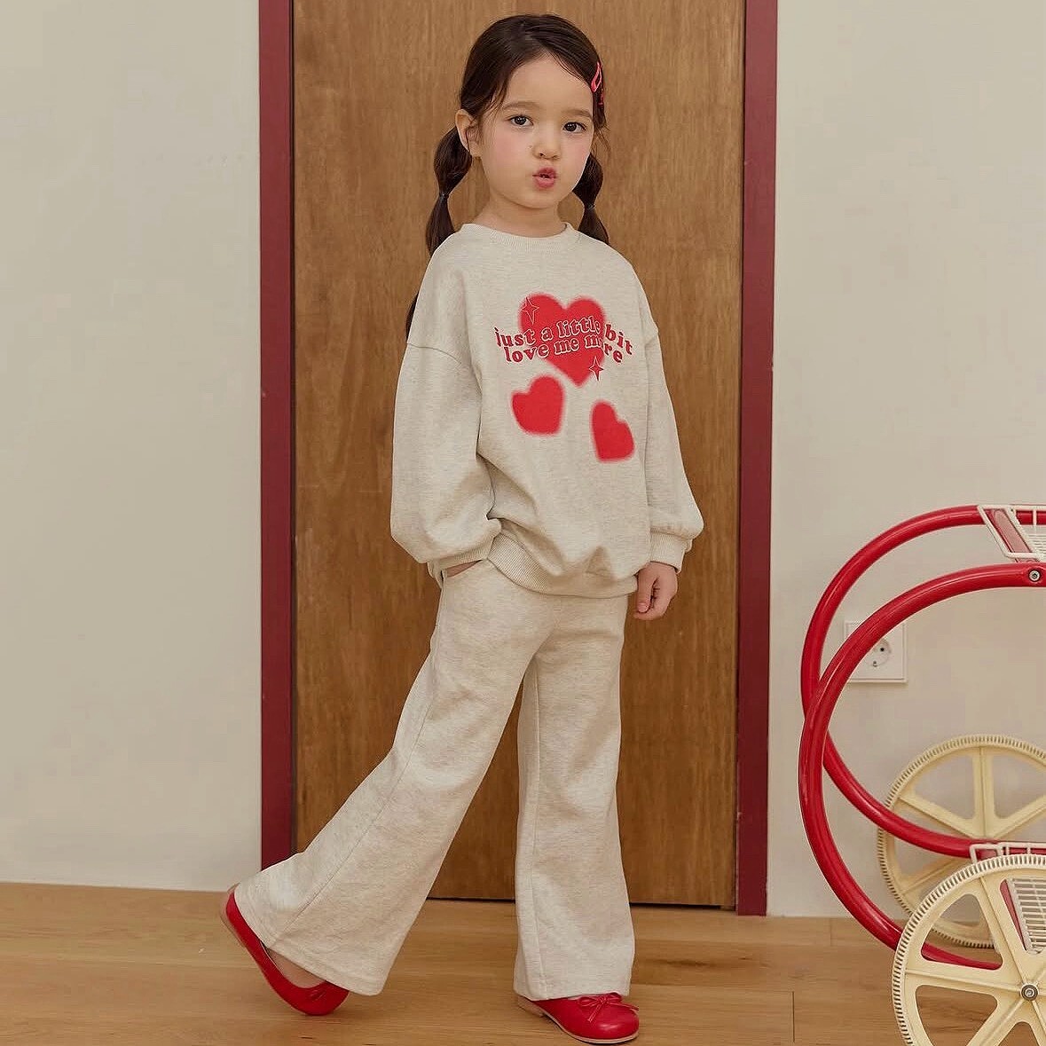 90-150 DB 愛心喇叭褲套裝 4色