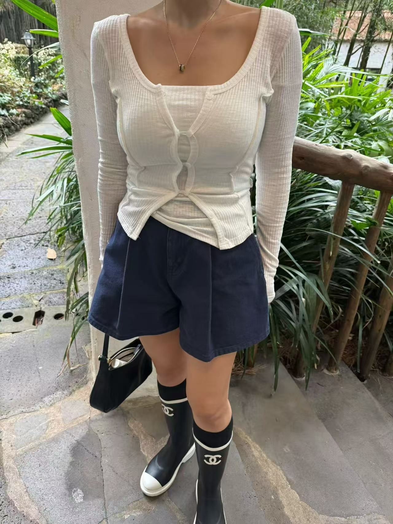 778 正韓設計感鈕扣小外套+背心