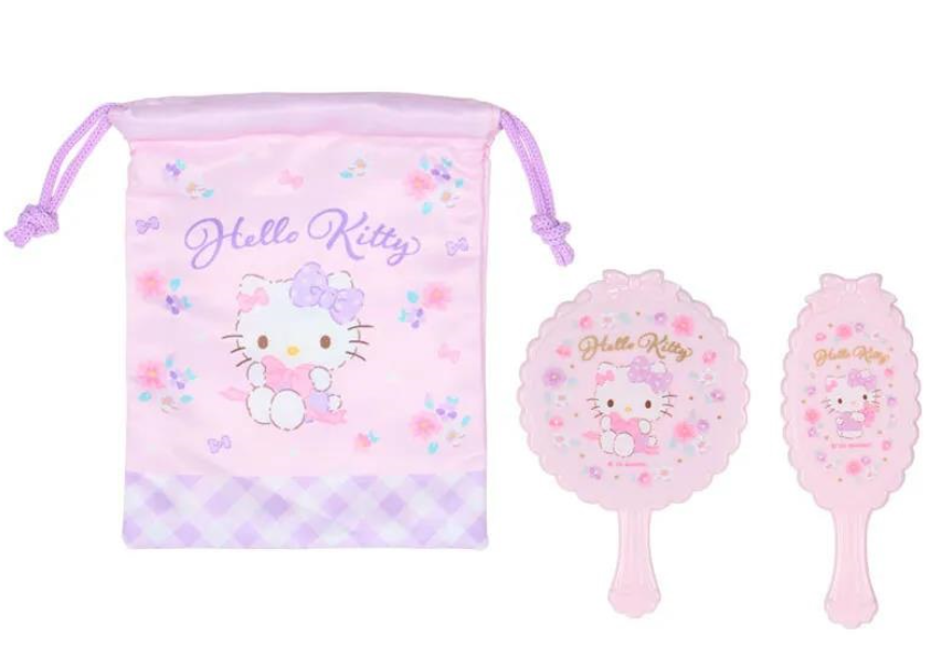 SS260225-F59-SANRIO KT MIRROR & HAIR BRUSH SET-HELLO KITTY鏡梳套裝-3PC