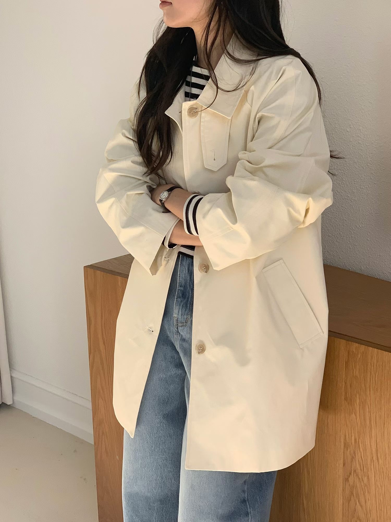 Classic half trench coats