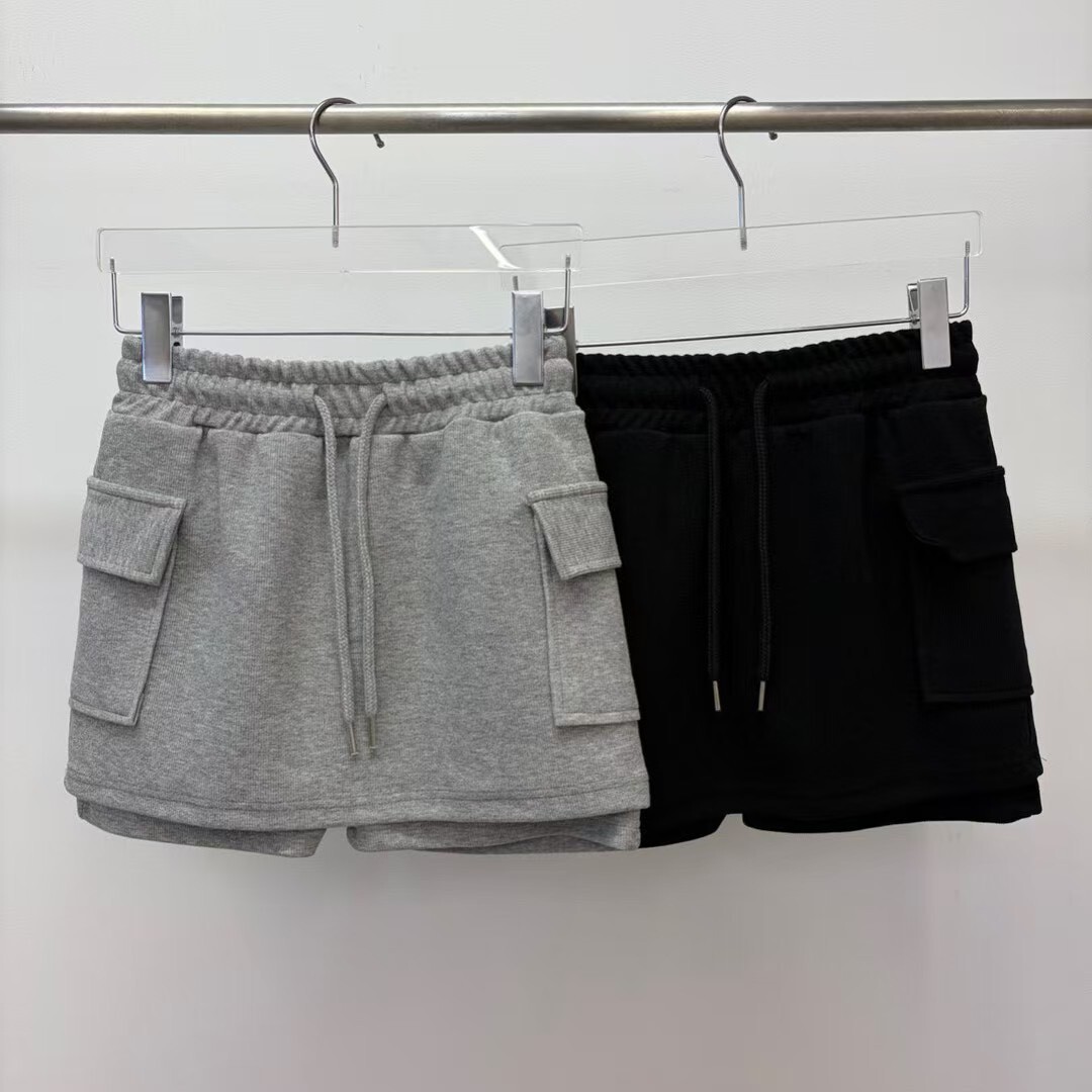 側口袋棉鬆緊褲裙