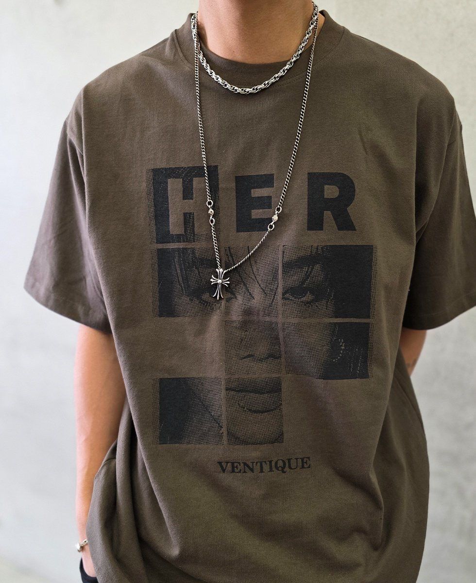 圖案英文字短袖Tee VENTIQUE-084T