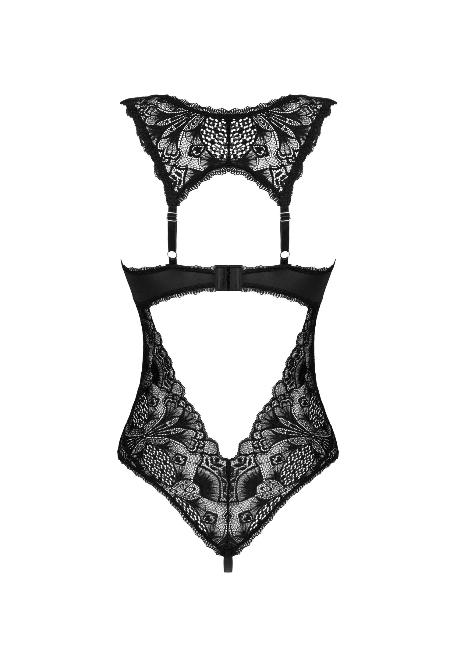 Obsessive - Donna Dream 透視蕾絲修身開襠連體衣  - XS/S/M/L/XL/XXL