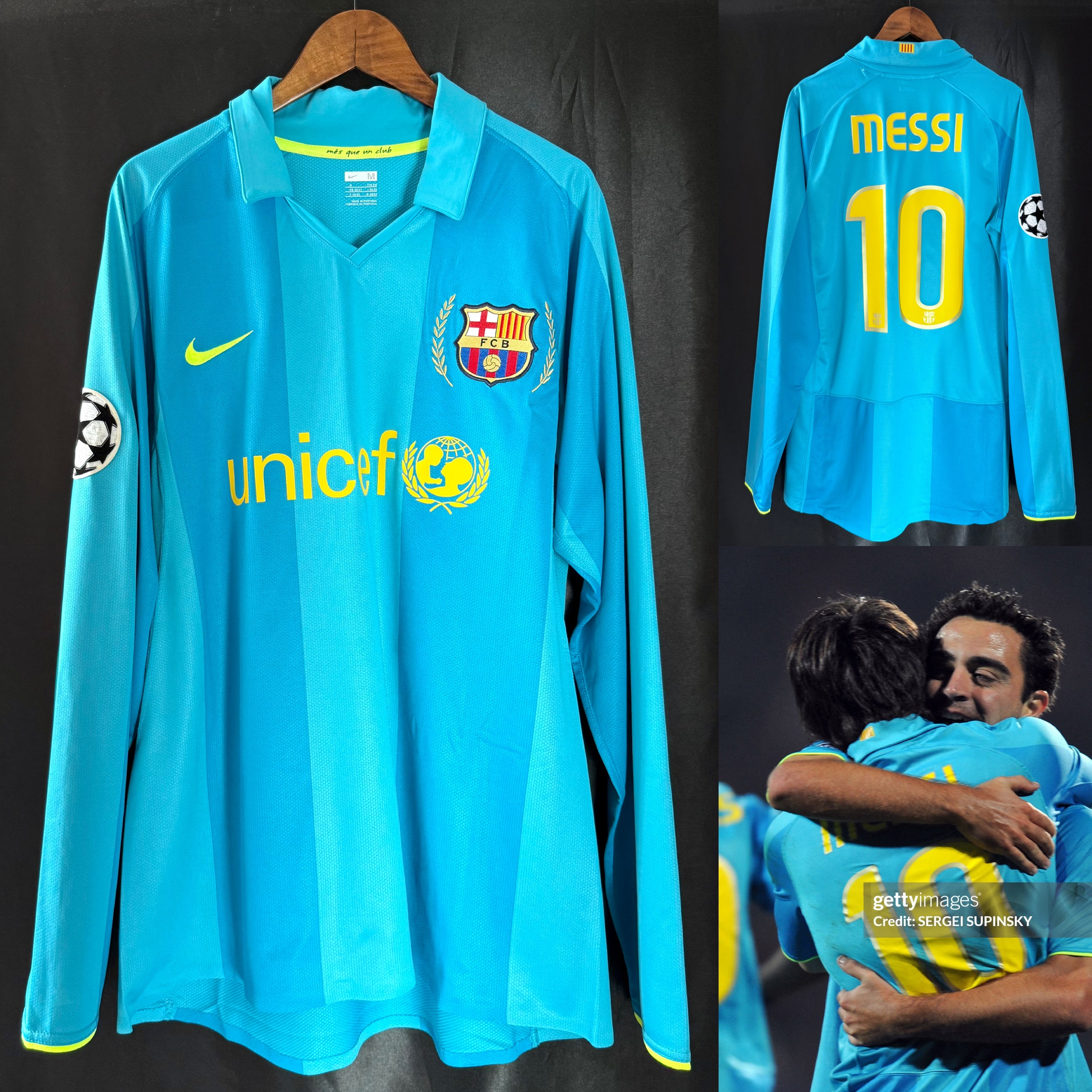 (Player Issue) FC Barcelona 2008-2009 UEFA Champions League Nike L/S Third Player Issue Shirt #10 MESSI
