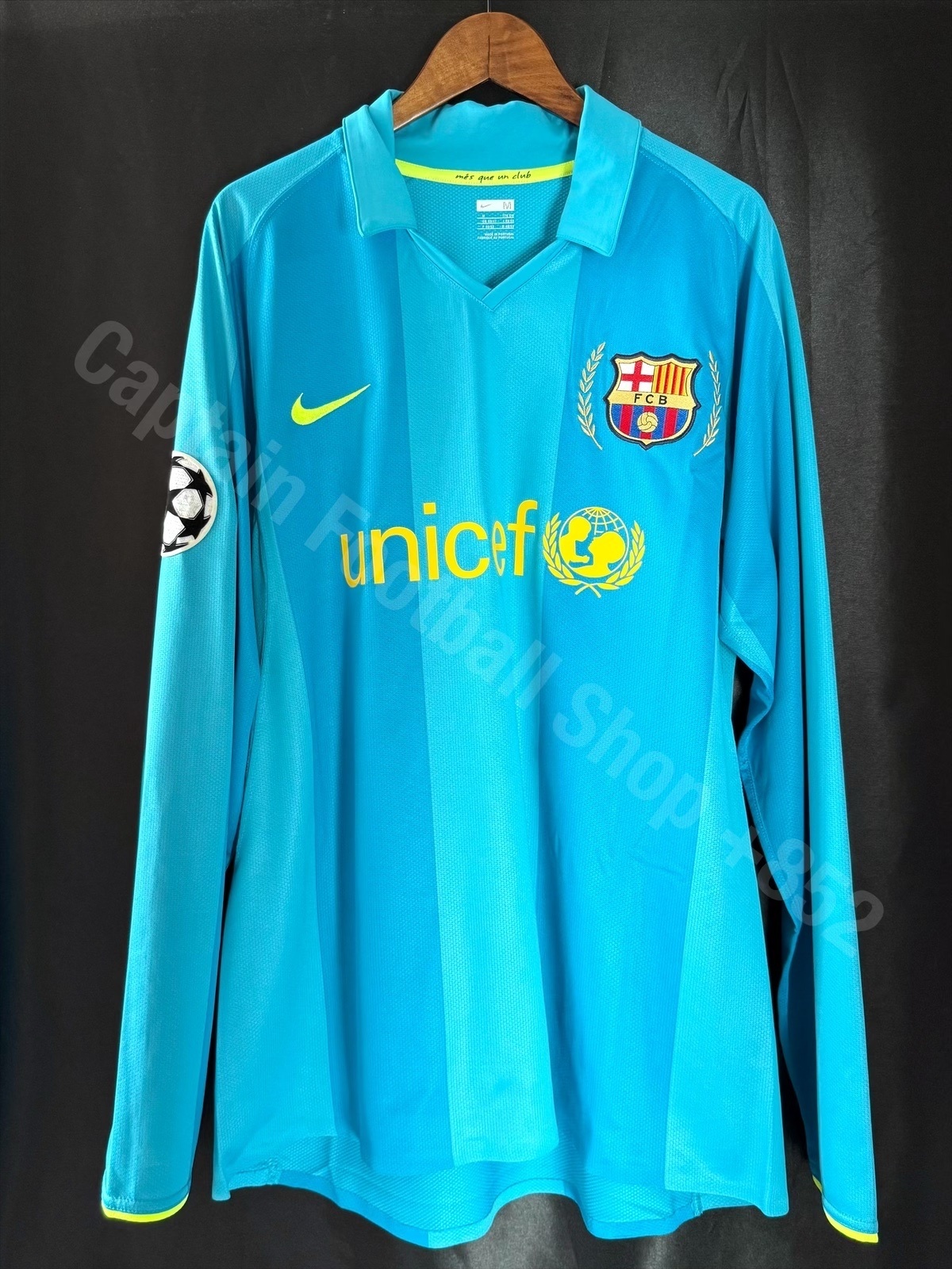 (Player Issue) FC Barcelona 2008-2009 UEFA Champions League Nike L/S Third Player Issue Shirt #10 MESSI