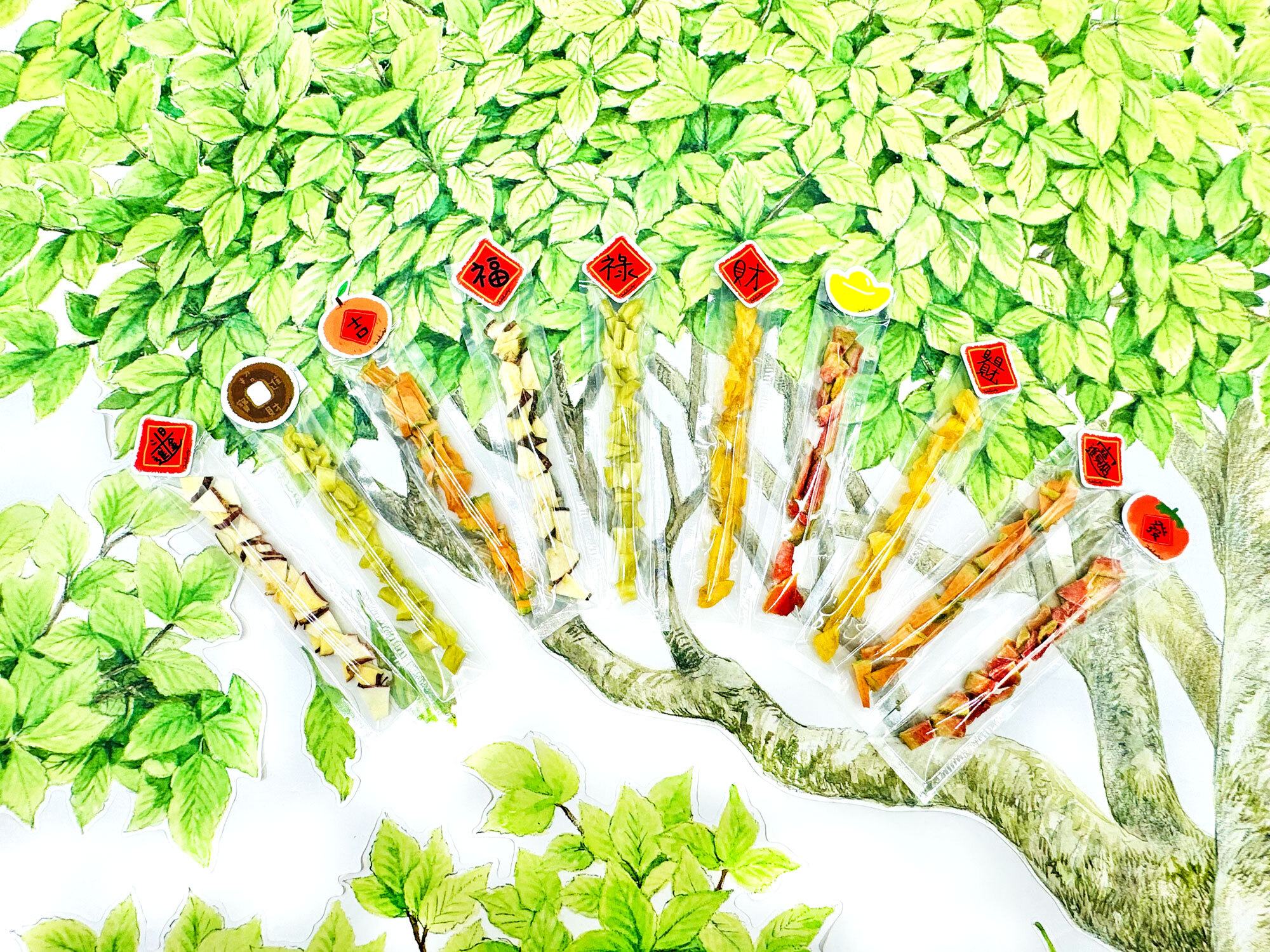 新年祝福春聯水果乾-繽紛包