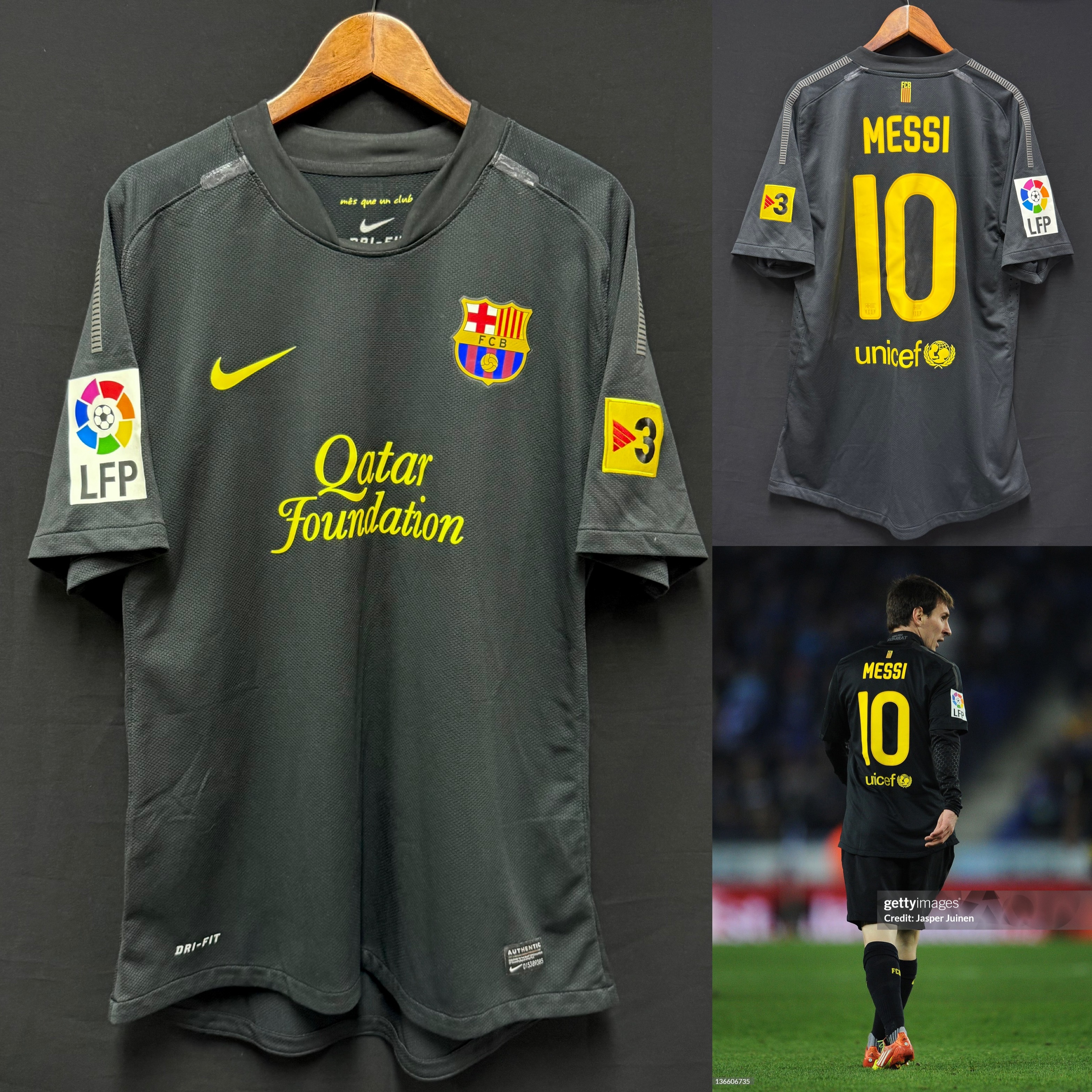 (Player Issue) FC Barcelona 2011-2012 Nike Away Player Issue Shirt #10 MESSI