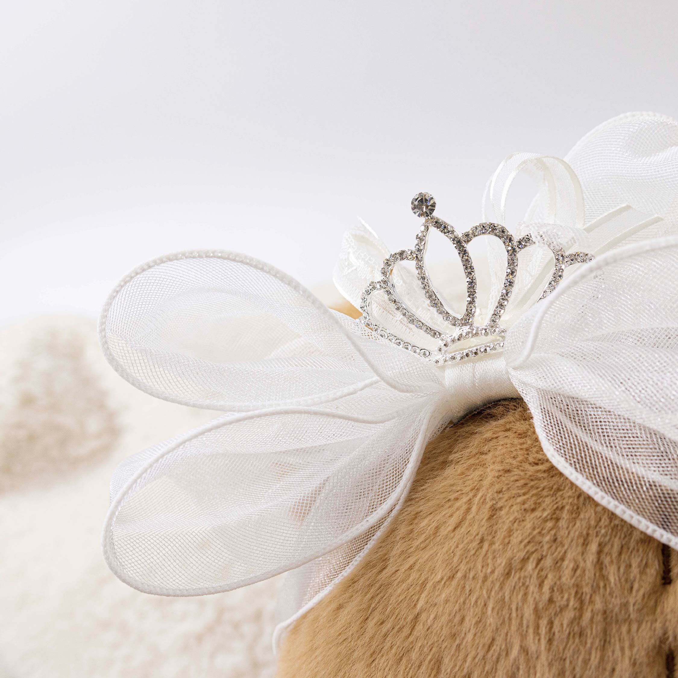 【JA0440】仙氣紗質皇冠長尾髮箍＊二色