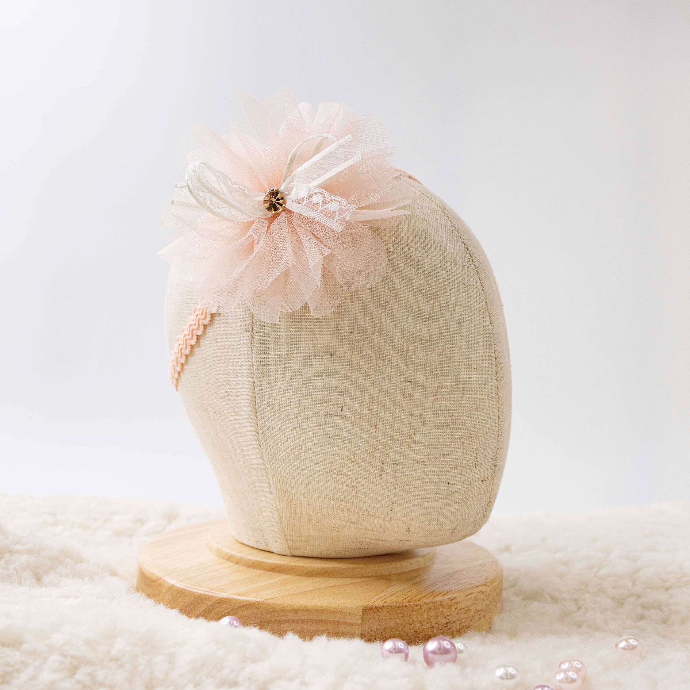 【JA0435】立體紗織花朵蕾絲髮帶