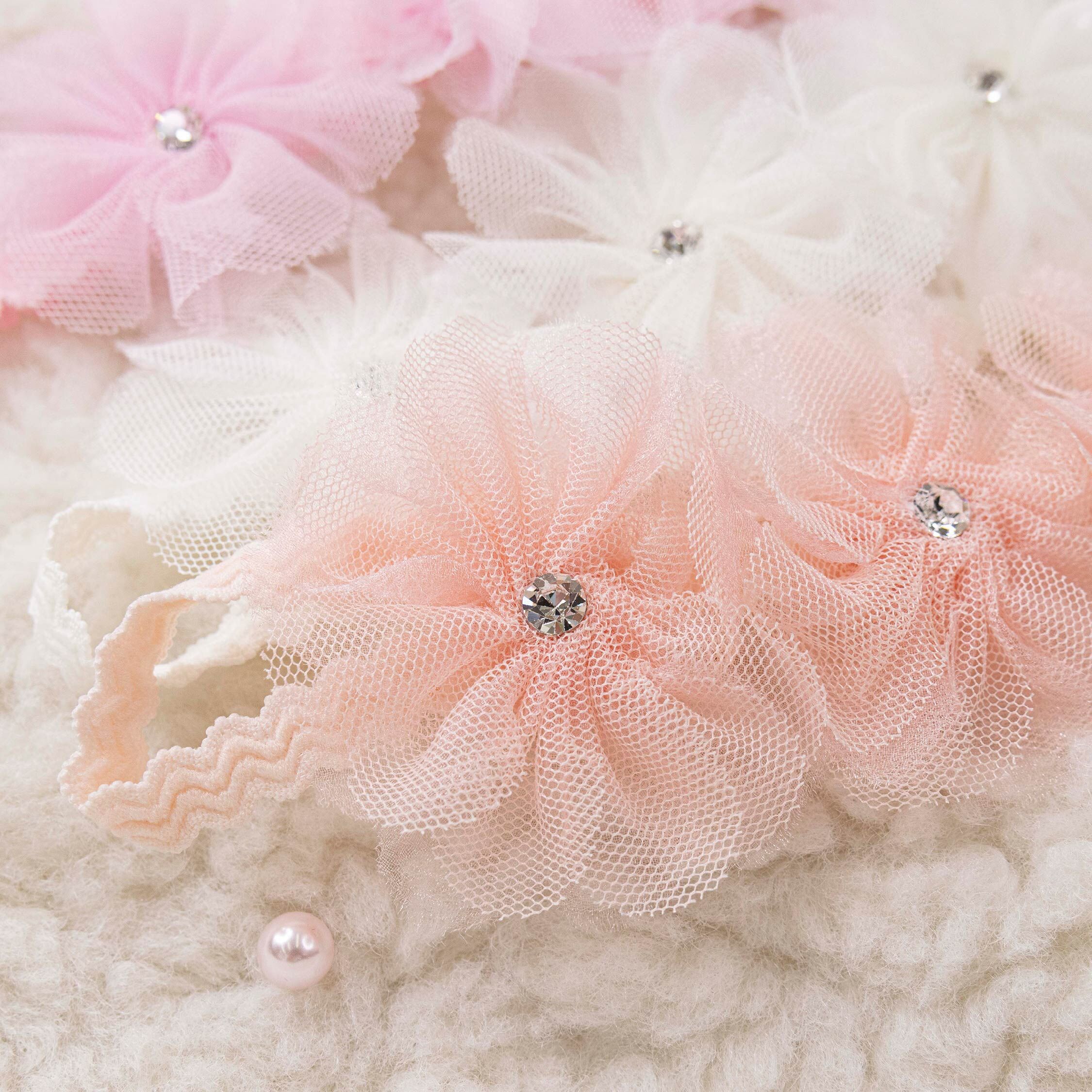 【JA0434】精靈網紗花瓣髮帶＊三色