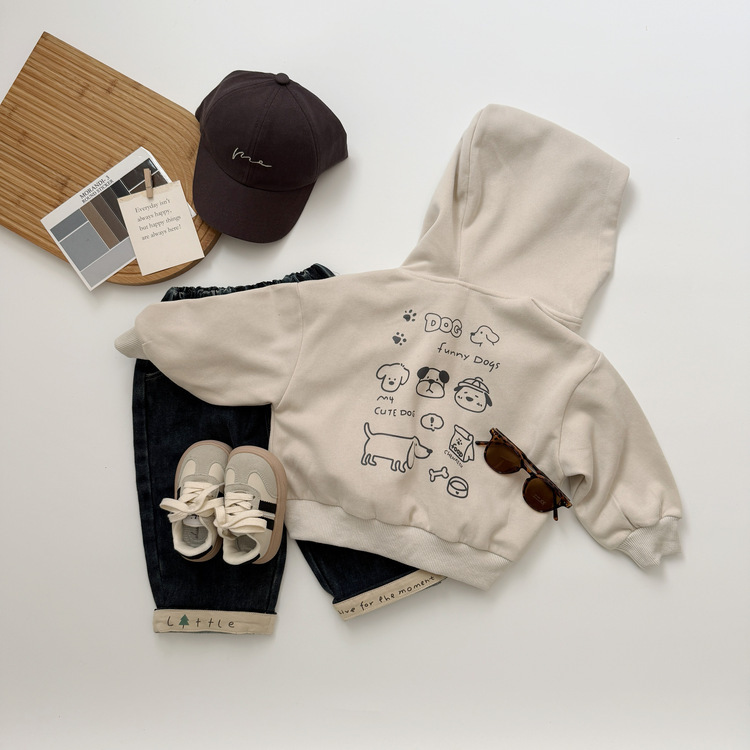 塗鴉小狗連帽外套