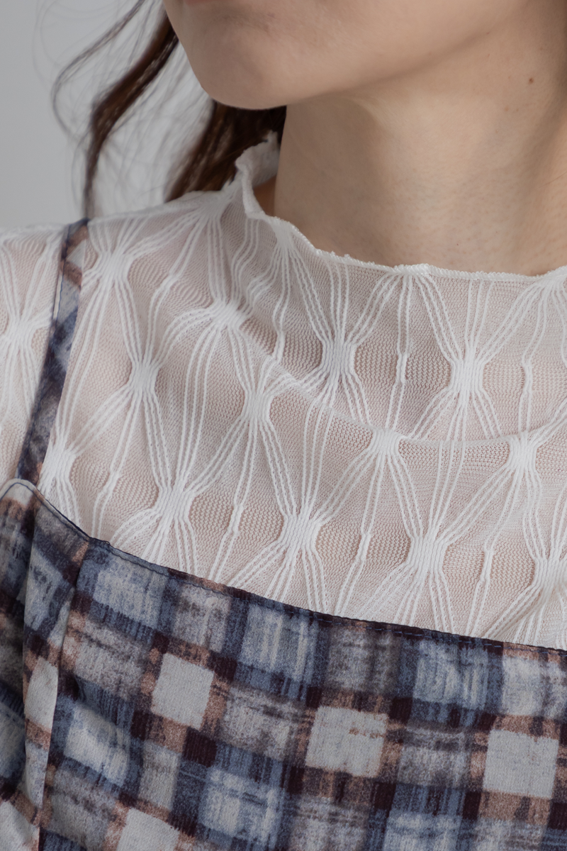 親膚彈力木耳邊內搭背心