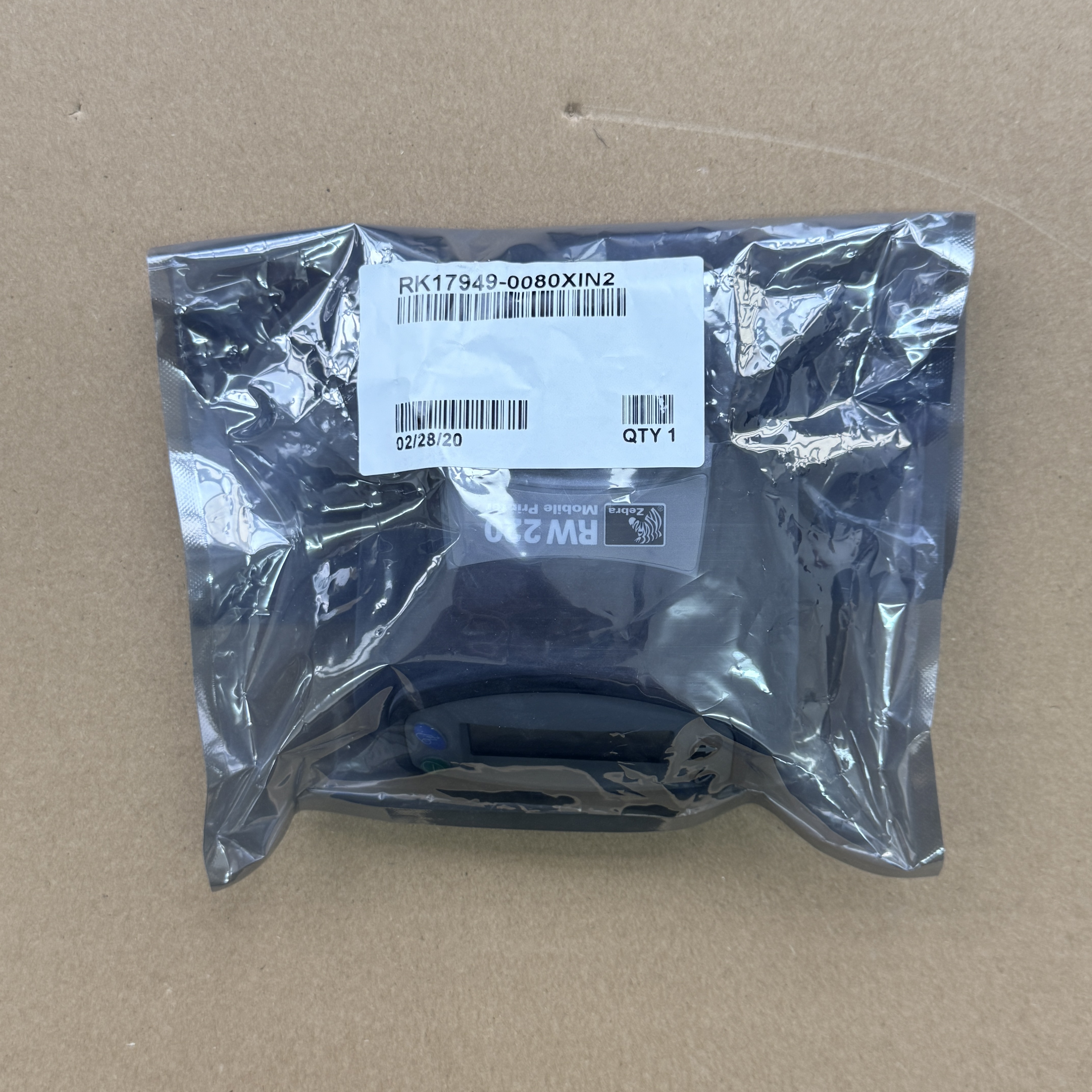 RK17949-008 ZEBRA RW220 PANEL ASSY (翻新)
