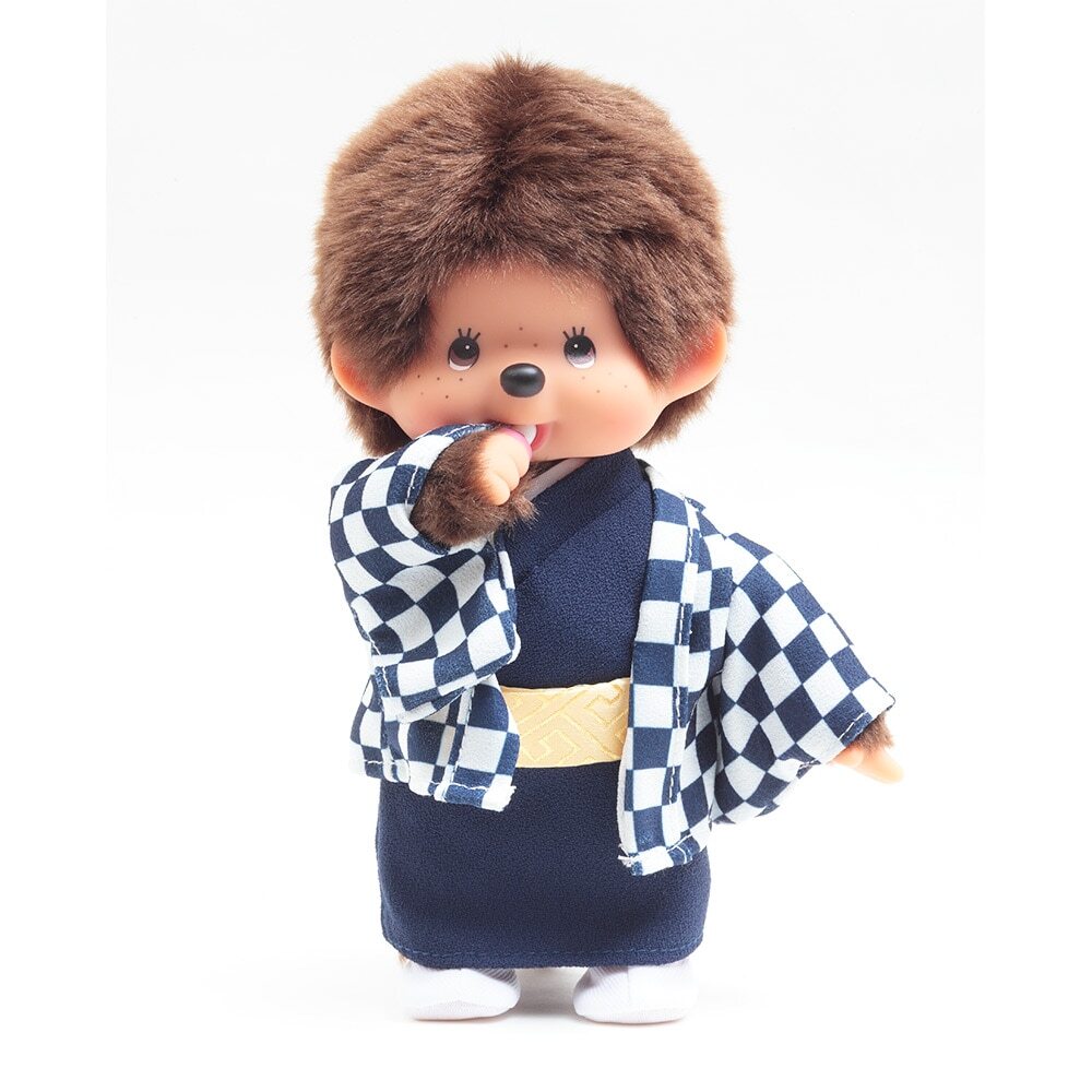 預購┃Monchhichi 夢奇奇 蒙奇奇 男生 市松紋羽織 棋盤格紋 娃娃