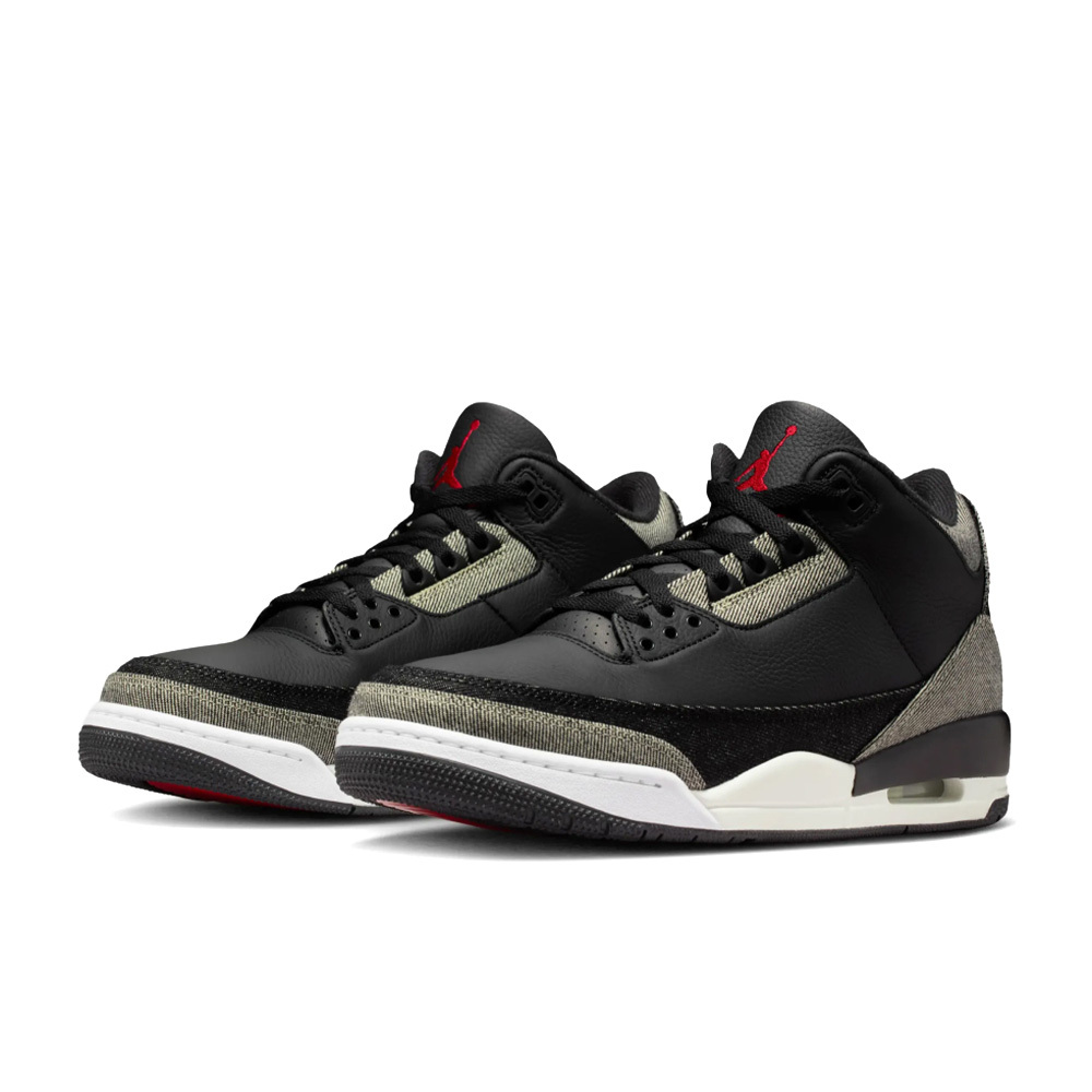 Levi's x Nike Air Jordan 3 黑 丹寧 聯名款 復古籃球鞋 帆布刺繡 牛仔布 運動鞋 男鞋 IR0914-400