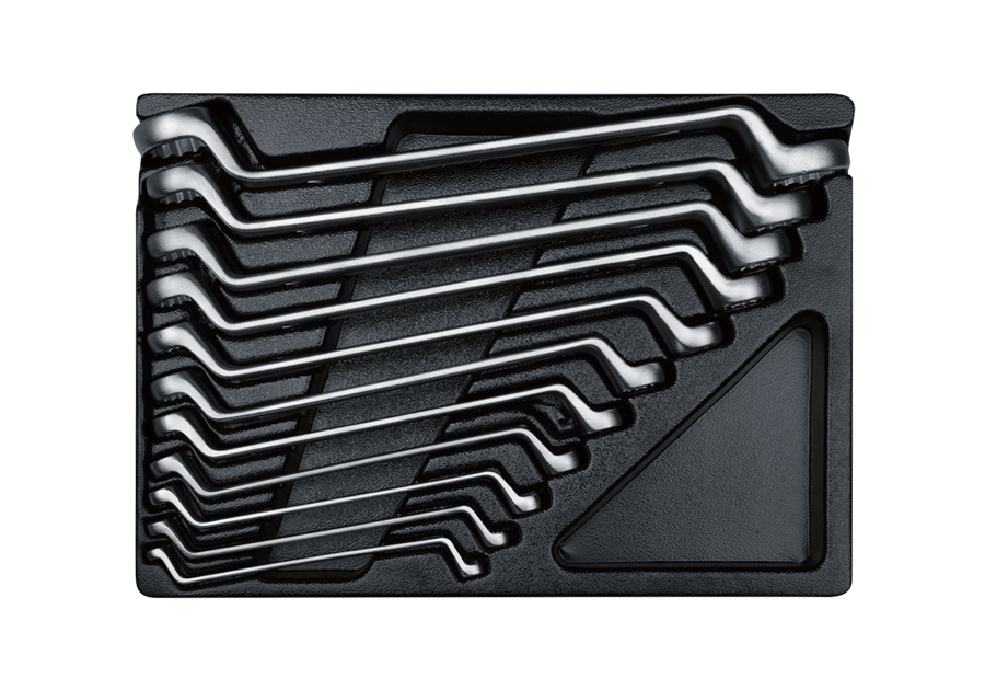 KING TONY 金統立｜11件式 工具箱(車)用公制雙梅扳手組｜9-1711MR｜使用 #4 底盤 (375 x 265mm)