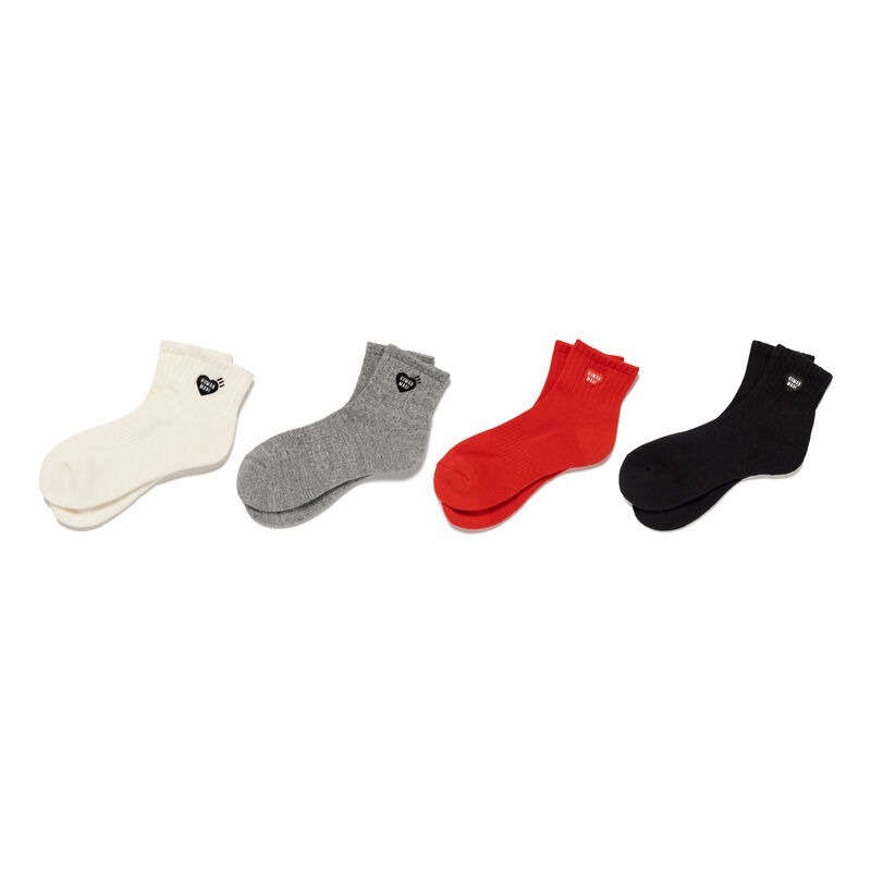 預購┃日本製 HUMAN MADE PILE SHORT SOCKS 黑色 愛心 襪子 短襪