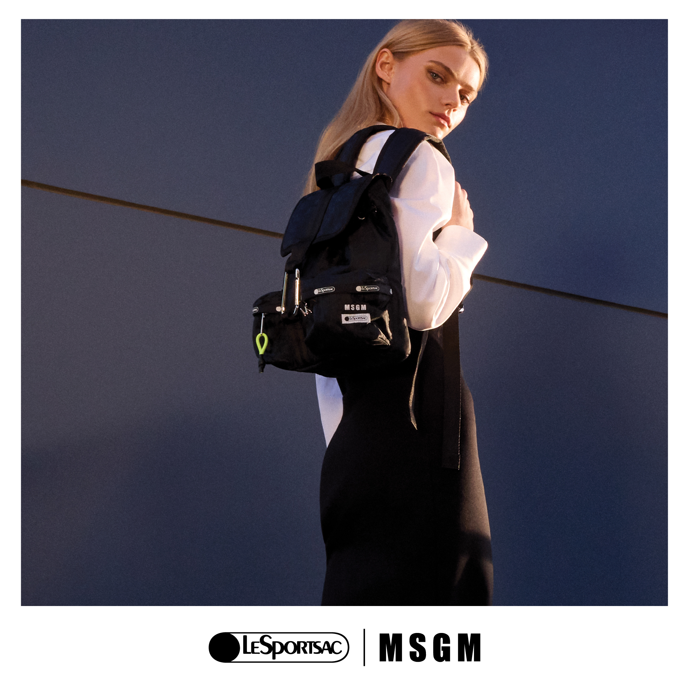 MSGM 小型掀蓋後背包  (VOYAGER BLACK JACQ)