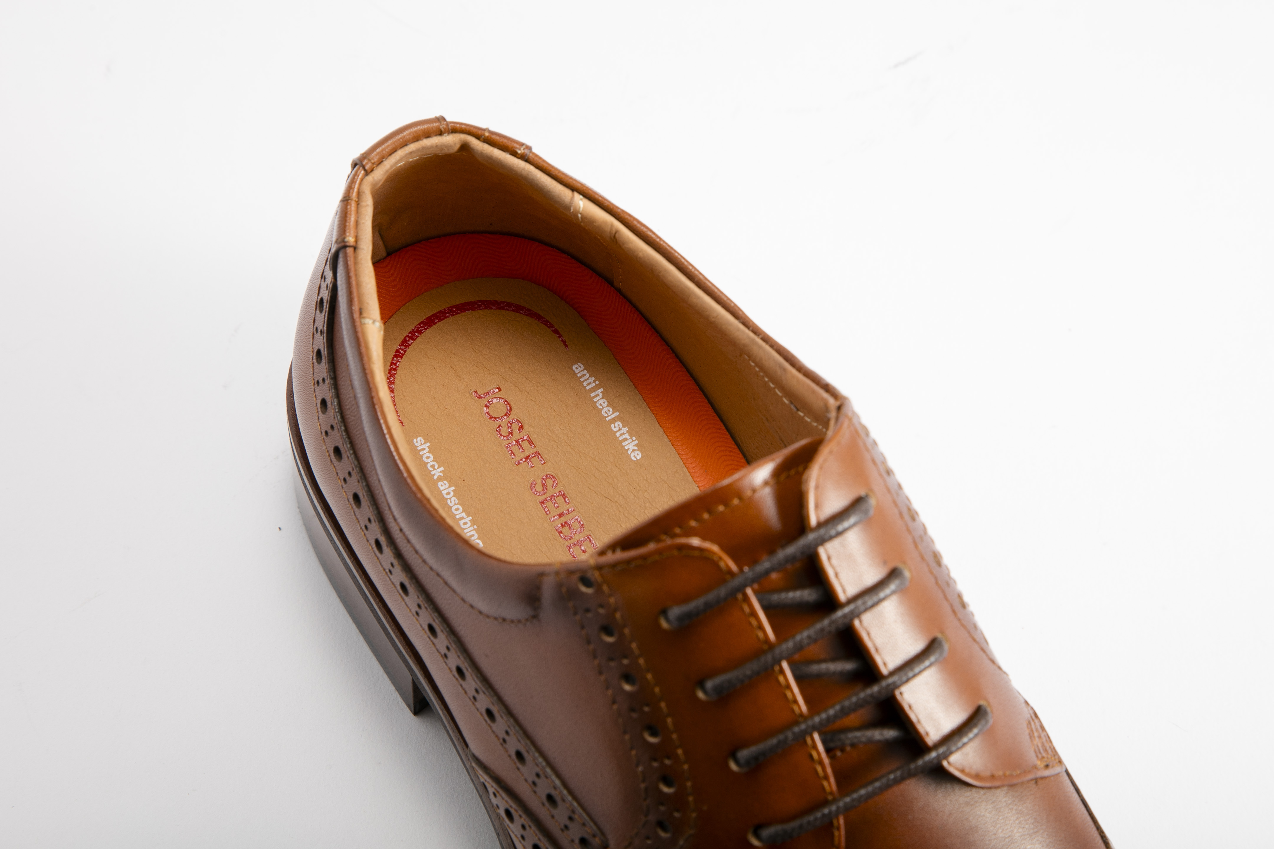 Josef Seibel - 男裝 翼紋雕花繫帶鞋 25891551 31-TAN