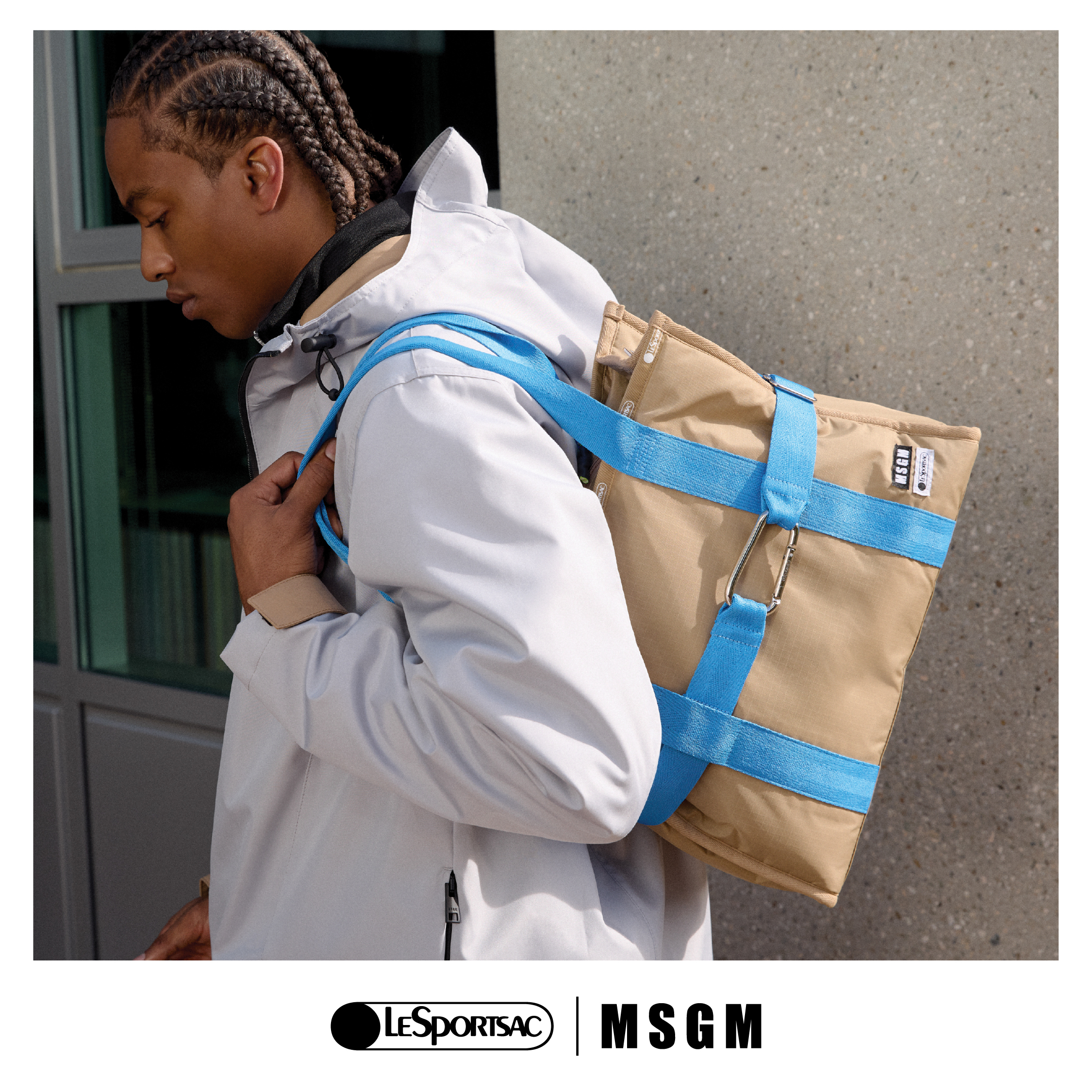 MSGM 寬底托特包 (MD BOAT TOTE KHAKI)
