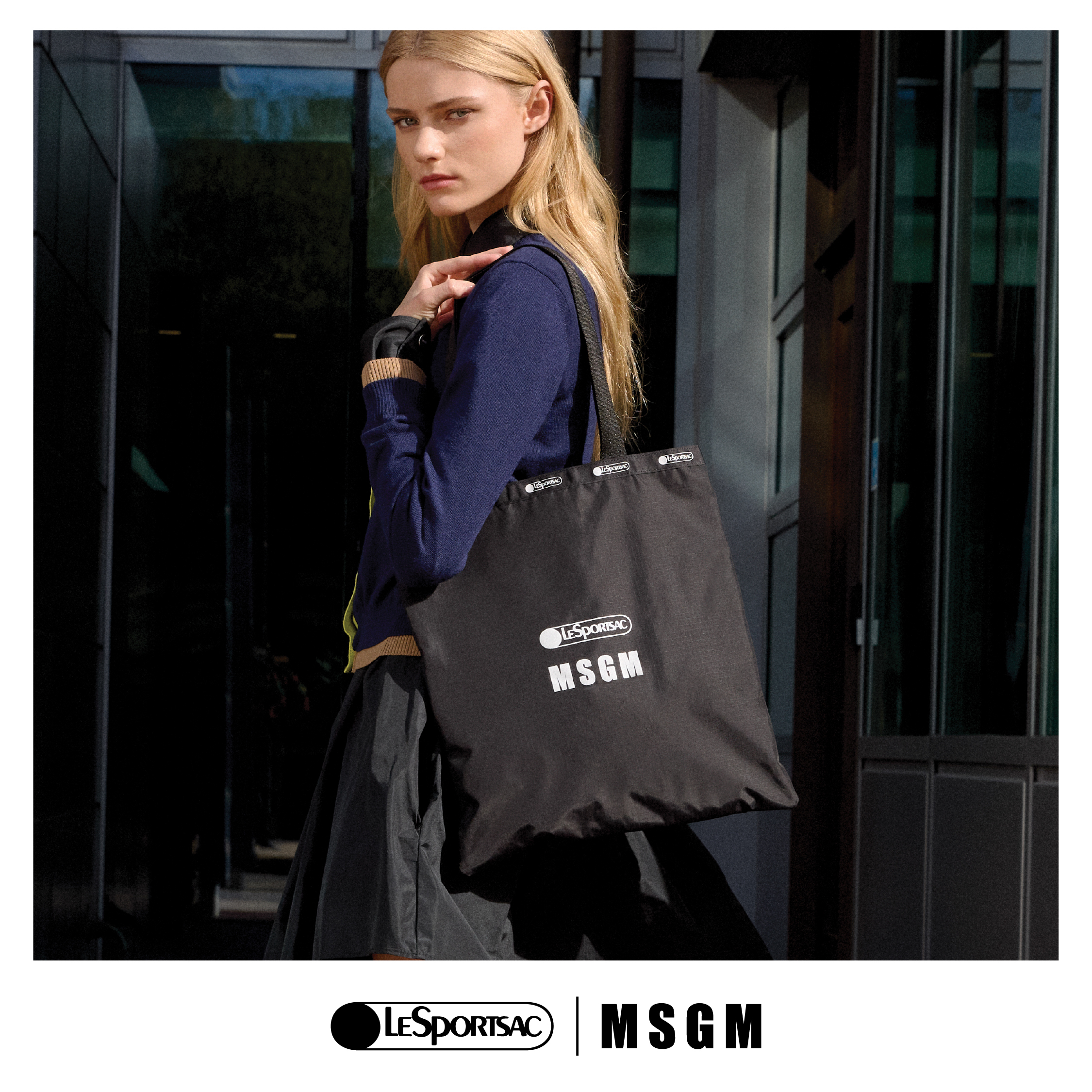 MSGM 大型肩背托特包 (LOGO TOTE BLACK)