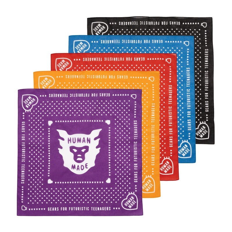 預購┃日本製 HUMAN MADE BANDANA 小愛心 方巾 頭巾 領巾