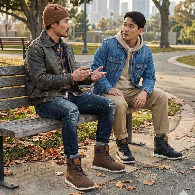 【預購】LEE H022603 男士休閒係帶靴