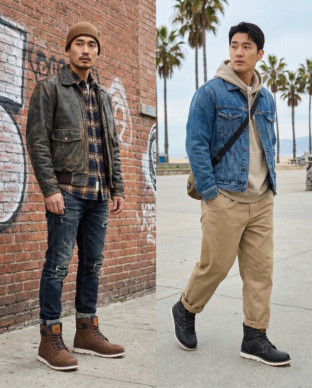 【預購】LEE H022603 男士休閒係帶靴