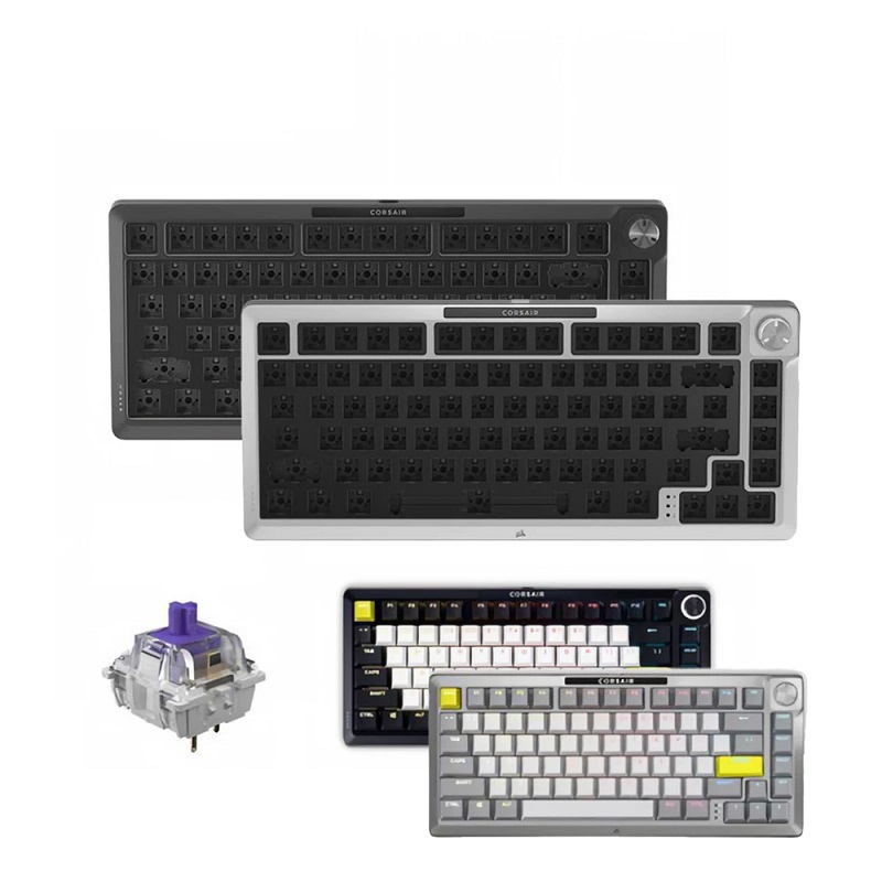 CORSAIR 海盜船 MAKR 75 三合一套件 DIY 英文機械式鍵盤 日蝕黑/曦光銀