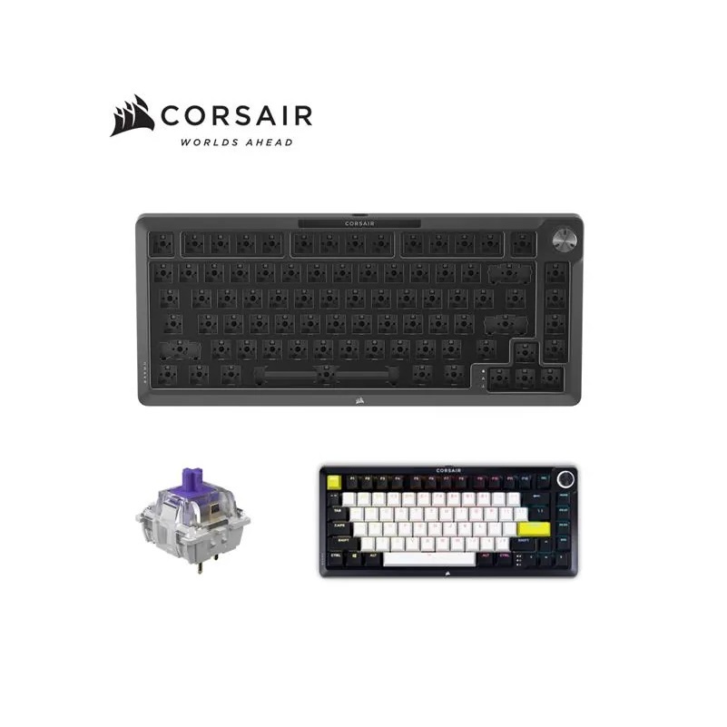 CORSAIR 海盜船 MAKR 75 三合一套件 DIY 英文機械式鍵盤 日蝕黑/曦光銀