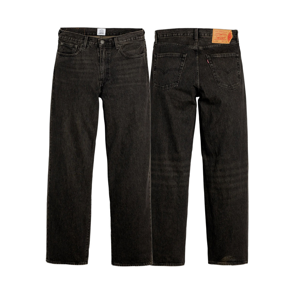 Levi’s x Jordan Type III Baggy Jeans 黑 水洗 丹寧 牛仔褲 聯名 005FH-0000-BK
